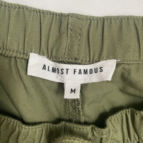 Military Cargo Jogger Pants Women M Army Green Wide Leg Elastic Waist Outdoor - Picture 9 of 11